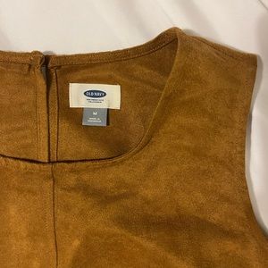 Old Navy women’s size M camel suede zip up dress
